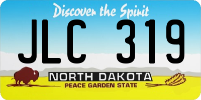 ND license plate JLC319