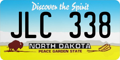 ND license plate JLC338