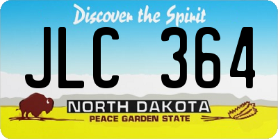 ND license plate JLC364