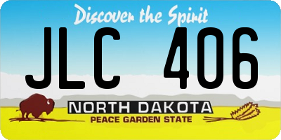 ND license plate JLC406