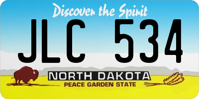 ND license plate JLC534
