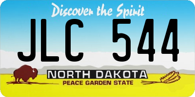 ND license plate JLC544
