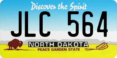 ND license plate JLC564