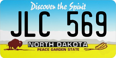 ND license plate JLC569