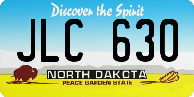 ND license plate JLC630