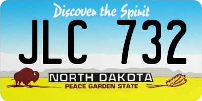 ND license plate JLC732