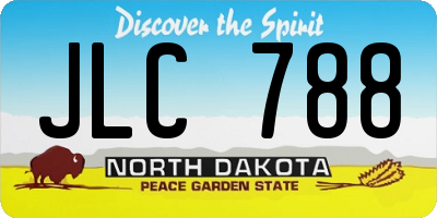 ND license plate JLC788