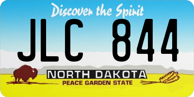 ND license plate JLC844
