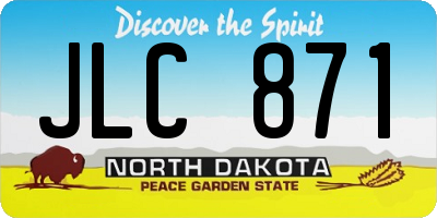 ND license plate JLC871