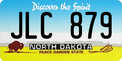 ND license plate JLC879