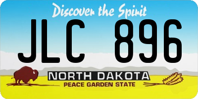 ND license plate JLC896