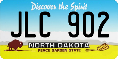 ND license plate JLC902