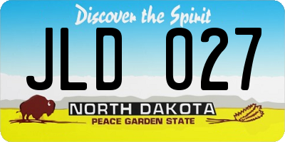 ND license plate JLD027