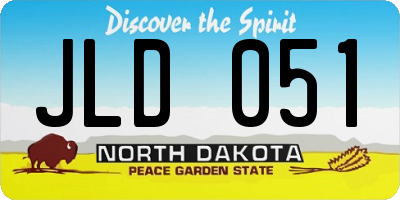 ND license plate JLD051