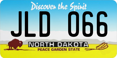 ND license plate JLD066