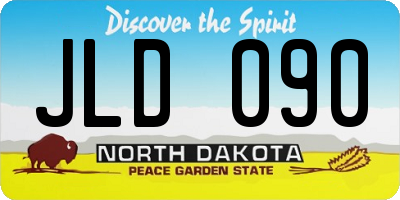 ND license plate JLD090