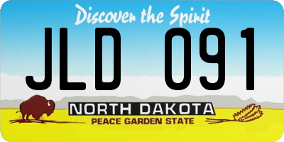 ND license plate JLD091