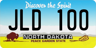 ND license plate JLD100