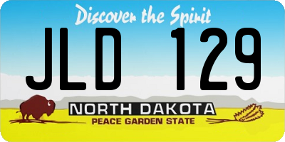 ND license plate JLD129