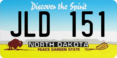 ND license plate JLD151