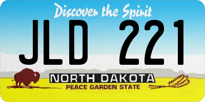ND license plate JLD221