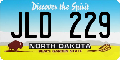 ND license plate JLD229