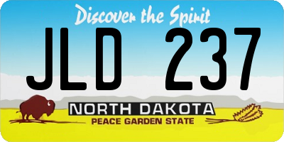 ND license plate JLD237