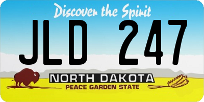 ND license plate JLD247