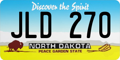 ND license plate JLD270
