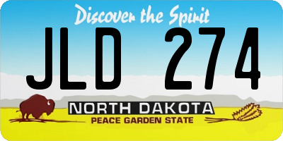 ND license plate JLD274