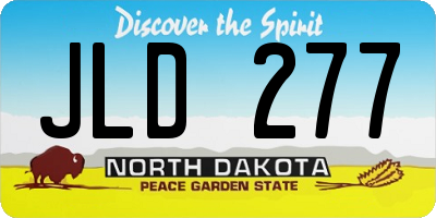 ND license plate JLD277