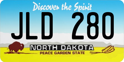 ND license plate JLD280
