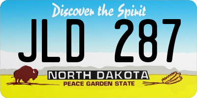 ND license plate JLD287