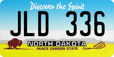 ND license plate JLD336