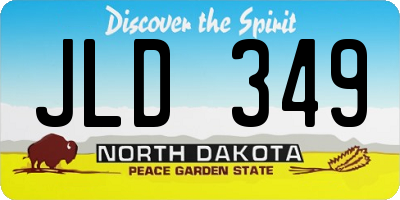 ND license plate JLD349