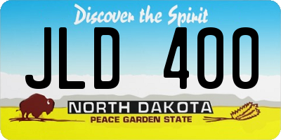 ND license plate JLD400