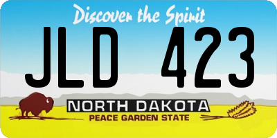 ND license plate JLD423