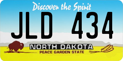 ND license plate JLD434