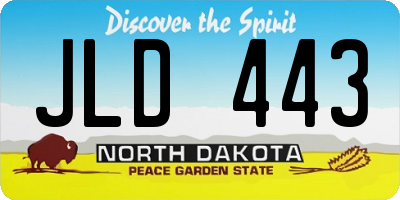 ND license plate JLD443