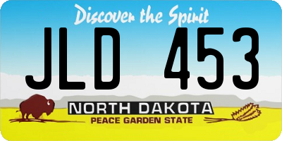 ND license plate JLD453