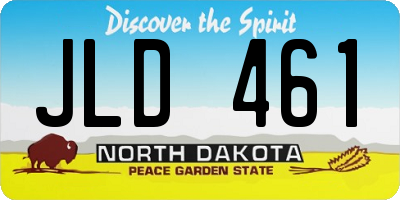 ND license plate JLD461
