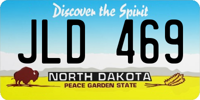ND license plate JLD469