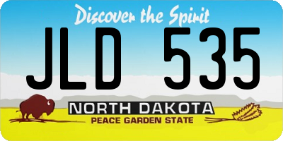 ND license plate JLD535