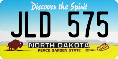 ND license plate JLD575