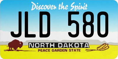 ND license plate JLD580