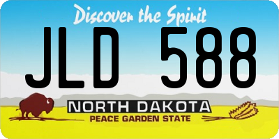 ND license plate JLD588