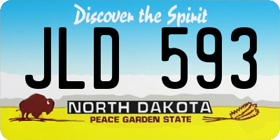 ND license plate JLD593