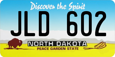 ND license plate JLD602