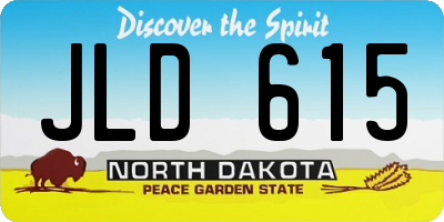 ND license plate JLD615