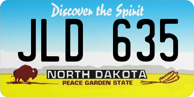 ND license plate JLD635